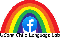 Child Language Lab logo with the Facebook logo superimposed